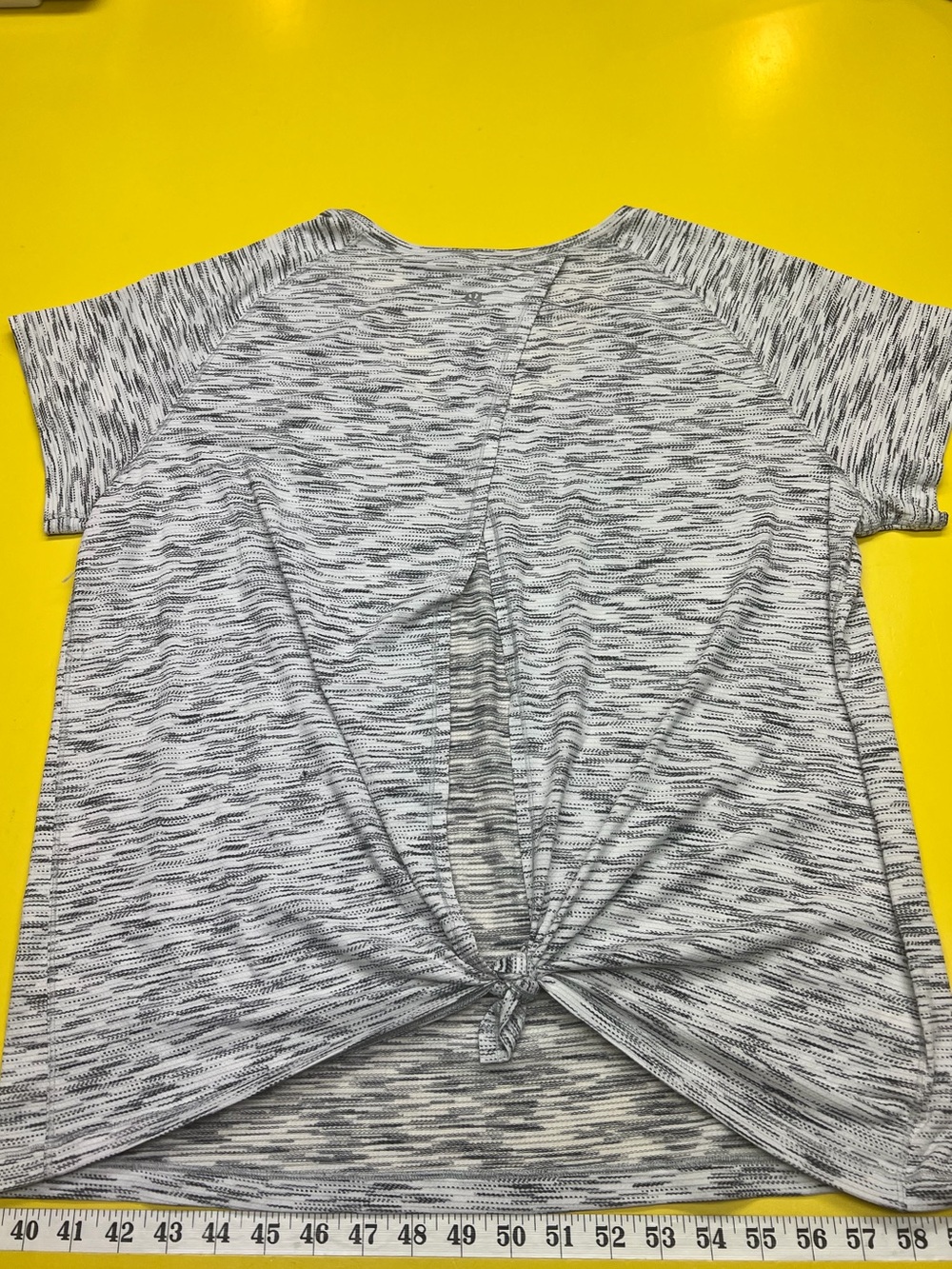 Lululemon Grey Space-Dye Tie-Back Tee